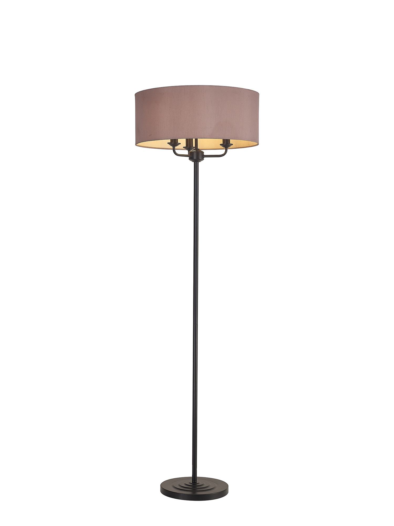 DK1070  Banyan 45cm 3 Light Floor Lamp Matt Black; Taupe
